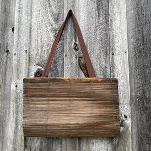 Vintage Y2K Boho Wooden Bag